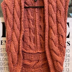 Bebe pink Cable Knit Cardigan Sweater (B1)